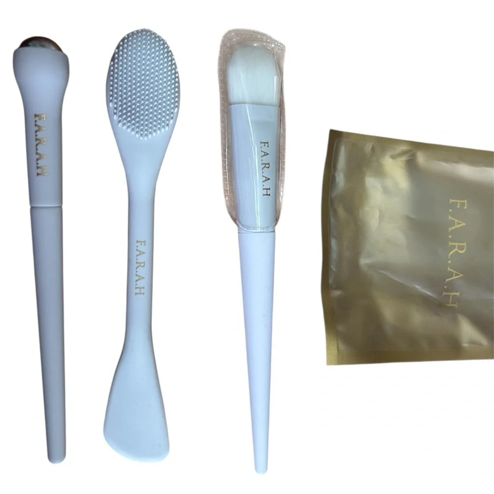 F.A.R.A.H Skin Retreat Set Face Utensils for application white/ gold NEW!